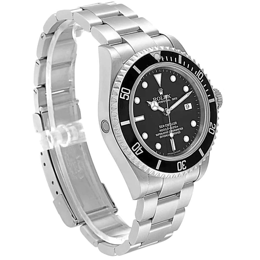 Men's Rolex 40mm Seadweller Oyster Perpetual Stainless Steel Watch with Black Dial and Black Bezel. (Pre-Owned 16600)