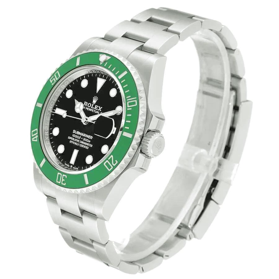 2003 Men's Rolex 40mm Submariner Oyster Perpetual Stainless Steel Wristwatch w/ Black Dial & Green Bezel. (Pre-Owned 16610)