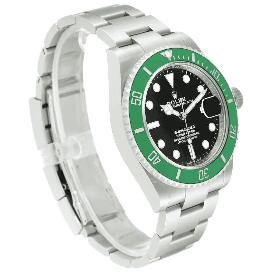 2003 Men's Rolex 40mm Submariner Oyster Perpetual Stainless Steel Wristwatch w/ Black Dial & Green Bezel. (Pre-Owned 16610)