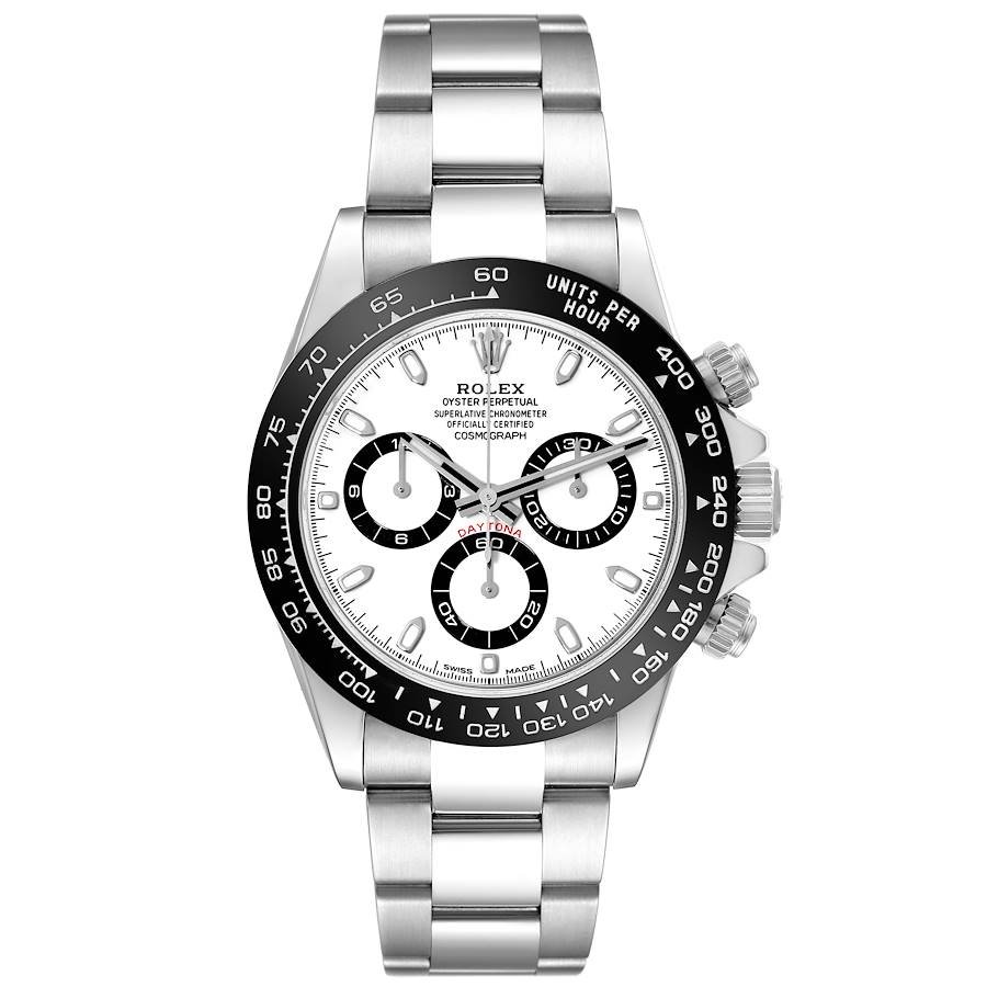 Men's Rolex Daytona "Panda" 40mm Stainless Steel Watch with White Chronograph Dial. (Pre-Owned 116500)