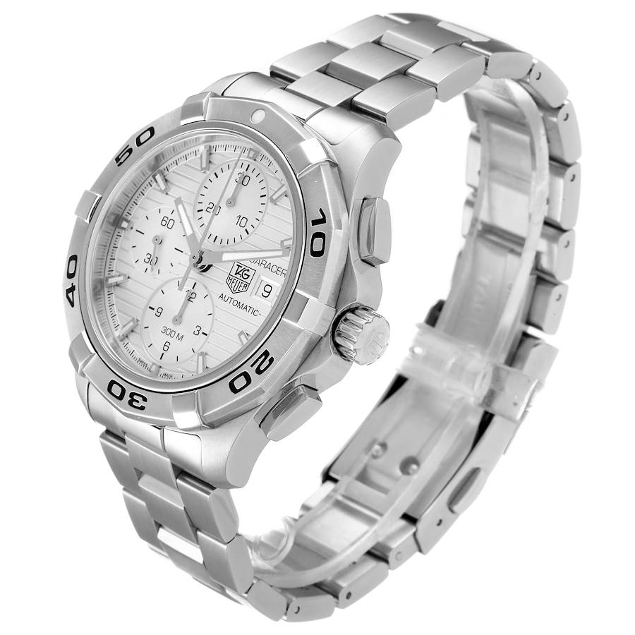 Men's TAG Heuer Aquaracer 42mm Automatic Stainless Steel Watch with Chronograph Silver Dial. (Pre-Owned CAP2111)
