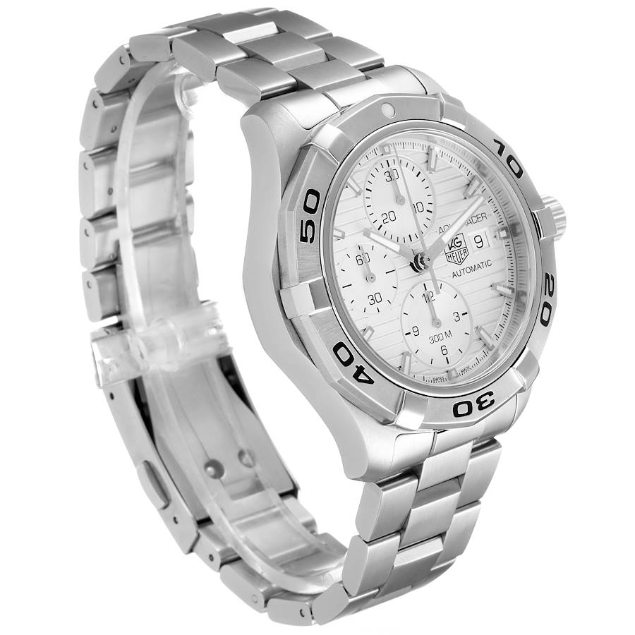 Men's TAG Heuer Aquaracer 42mm Automatic Stainless Steel Watch with Chronograph Silver Dial. (Pre-Owned CAP2111)