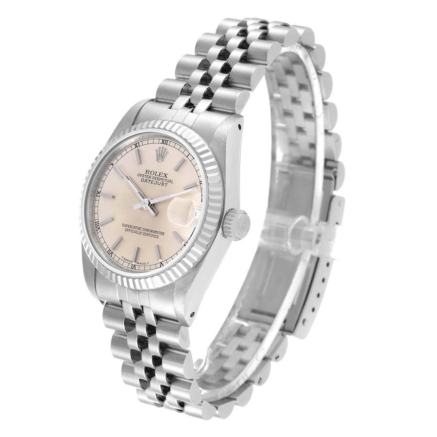 Ladies Rolex DateJust 31mm Midsize Stainless Steel Watch with Silver Dial and Fluted Bezel. (Pre-Owned 68274)