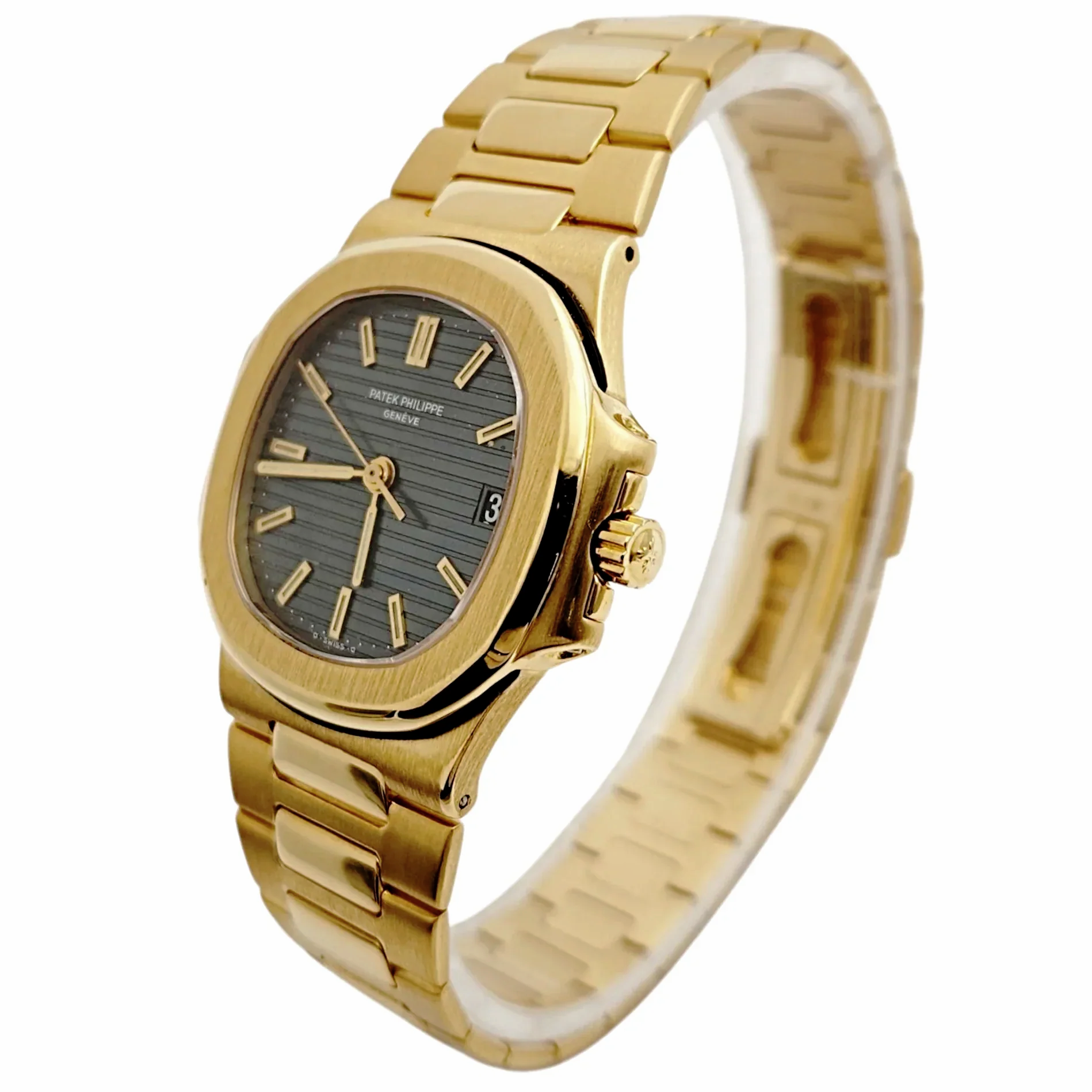 Men's Patek Philippe 37mm Nautilus - 18K Yellow Gold Watch with Blue Dial. (Pre-Owned 3800)