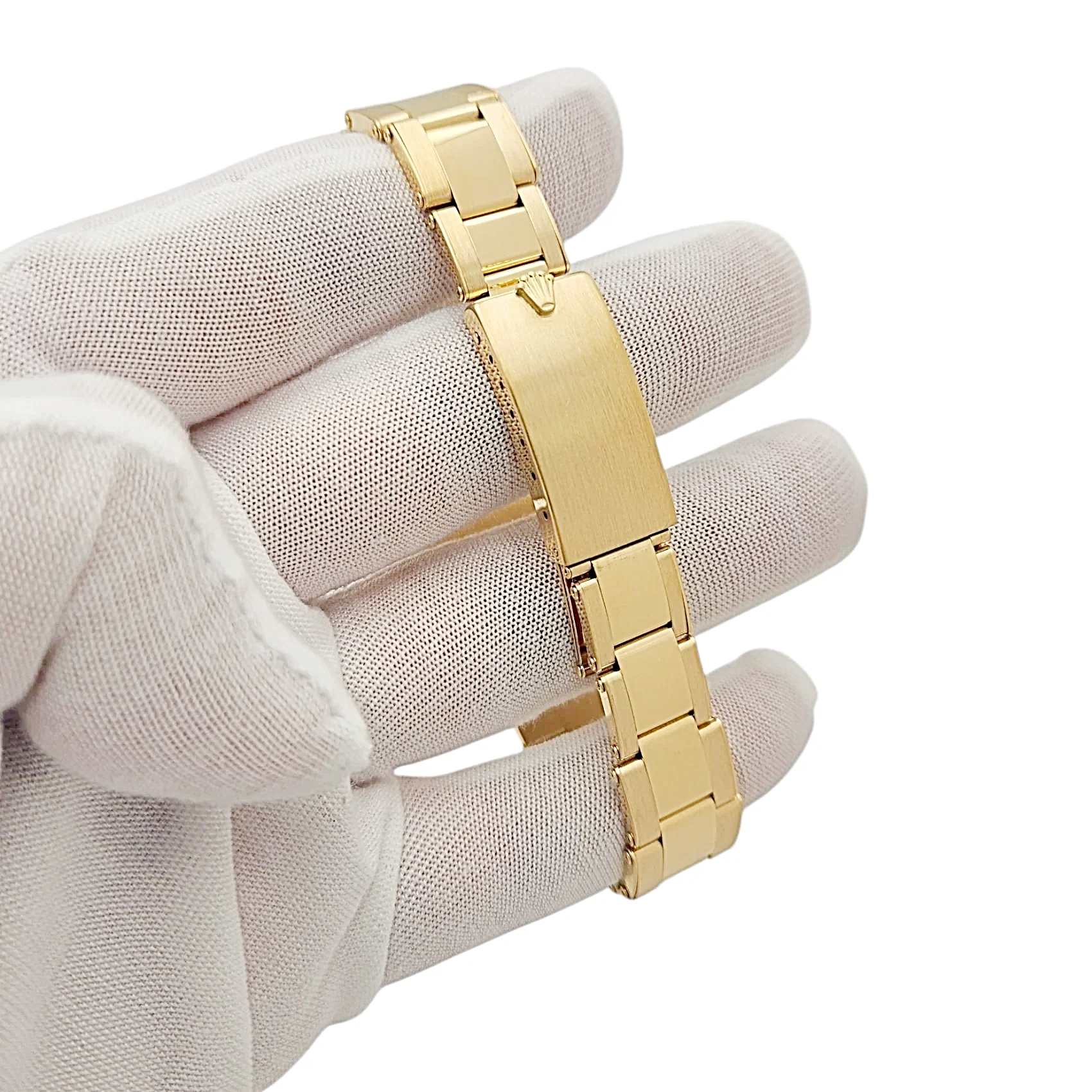 Men's Rolex 34mm Date Presidential 18K Yellow Gold Watch with Gold Dial and Fluted Bezel. (Pre-Owned 15238)