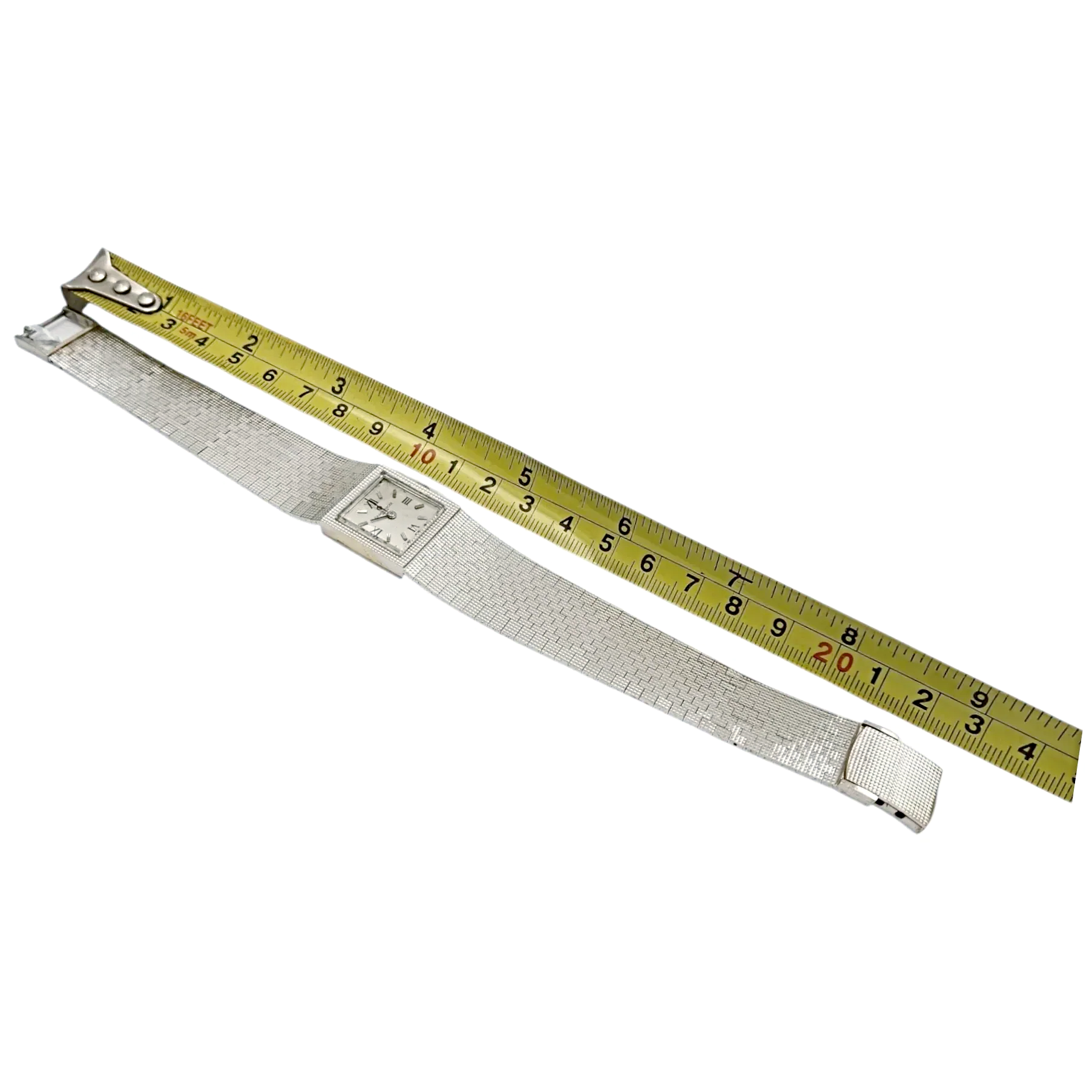 Ladies Baume & Mercier 22mm Vintage 14K White Gold Watch with Silver Dial. (Pre-Owned)