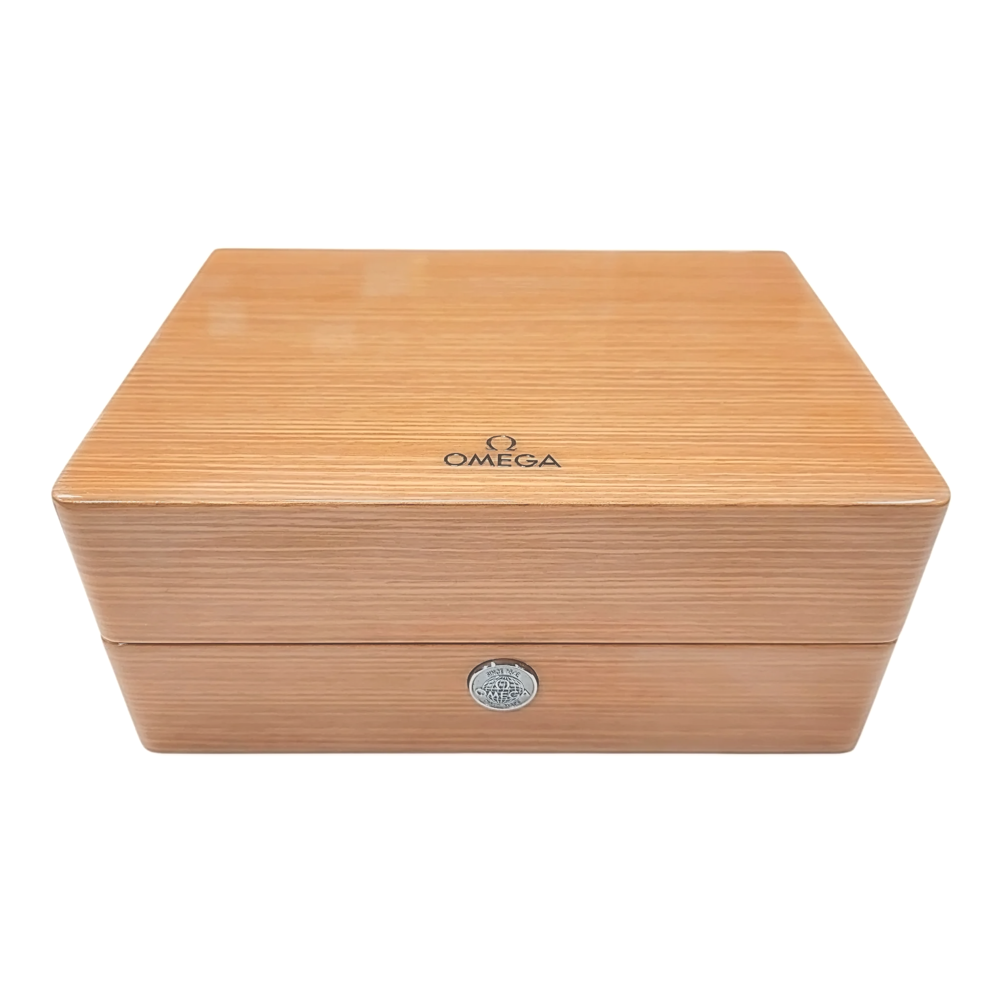 Men's Omega 44mm Speedmaster Moonphase Automatic Steel Watch with Blue Luminous Dial. (Pre-Owned Box/Card)