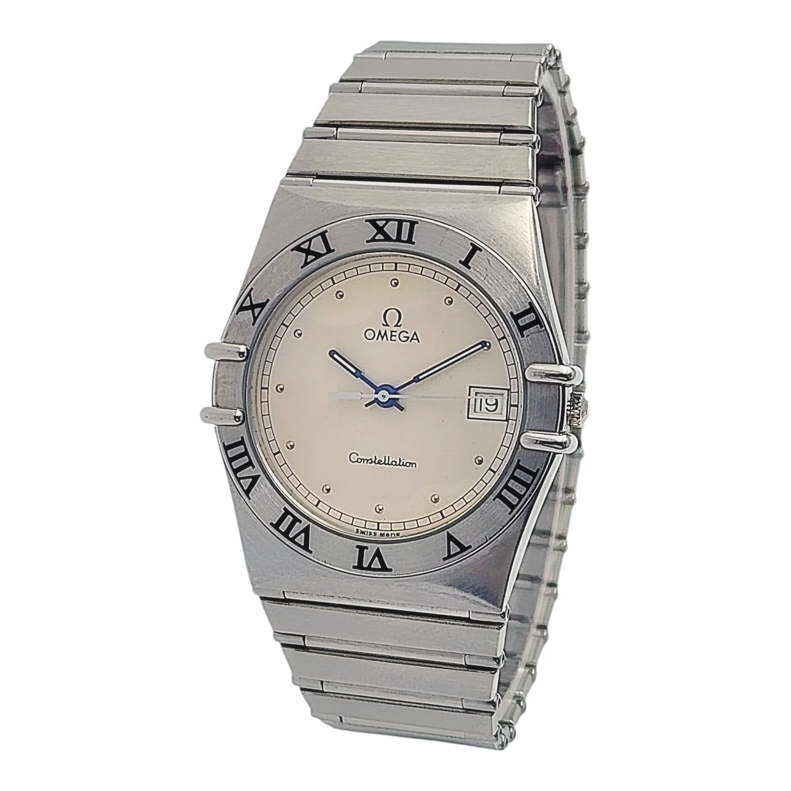 Ladies Omega 33mm Constellation Stainless Steel Watch with Silver Dial and Fixed Roman Numeral Bezel. (Pre-Owned)