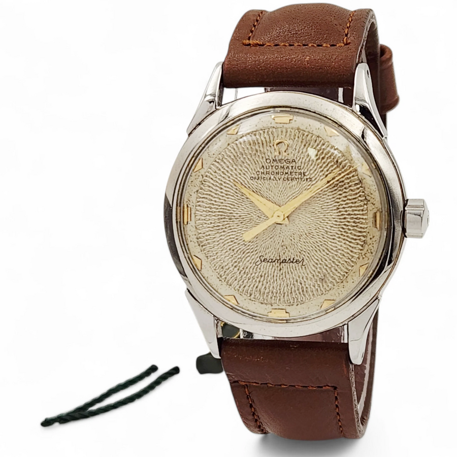 Men's Omega Seamaster 33mm Vintage Automatic Stainless Steel Watch with Gold Dial. (Pre-Owned)