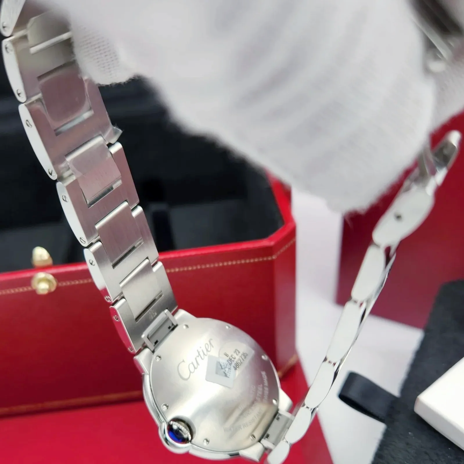 Ladies Cartier 36mm Ballon Bleu Automatic Stainless Steel Watch with Roman Numeral Silver Dial and Smooth Bezel. (UNWORN WSBB0048)