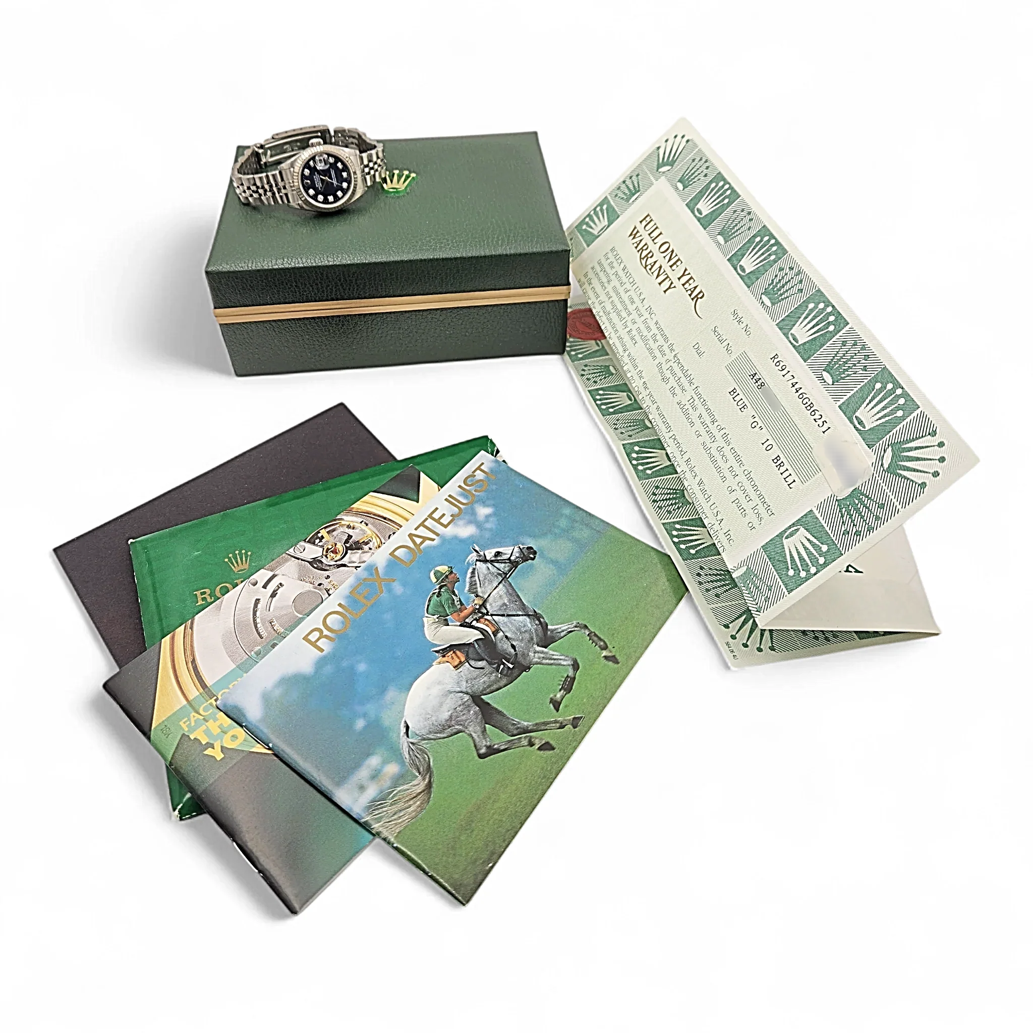 2000 Ladies Rolex 26mm DateJust Stainless Steel Watch with Blue Diamond Dial and Fluted Bezel. (Pre-Owned 69174)