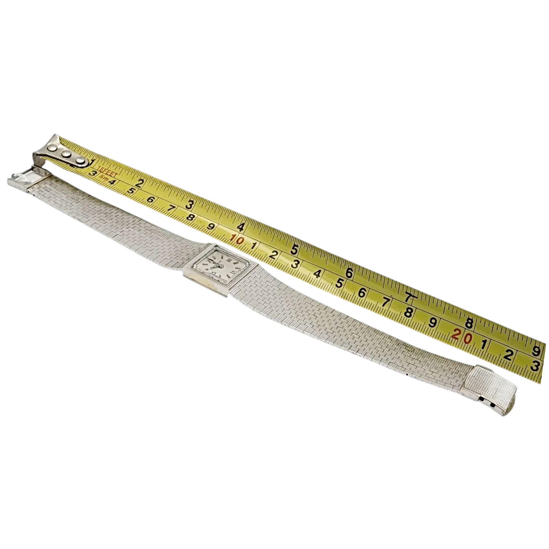 Ladies Baume & Mercier 22mm Vintage 14K White Gold Watch with Silver Dial. (Pre-Owned)