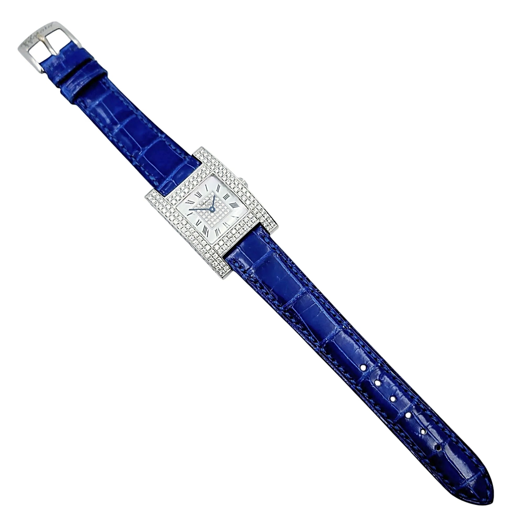 Ladies Chopard 24mm x 36mm "Your Hour" Collection 18K White Gold Watch with Diamond Dial & Diamond Bezel. (Pre-Owned 13/6818)