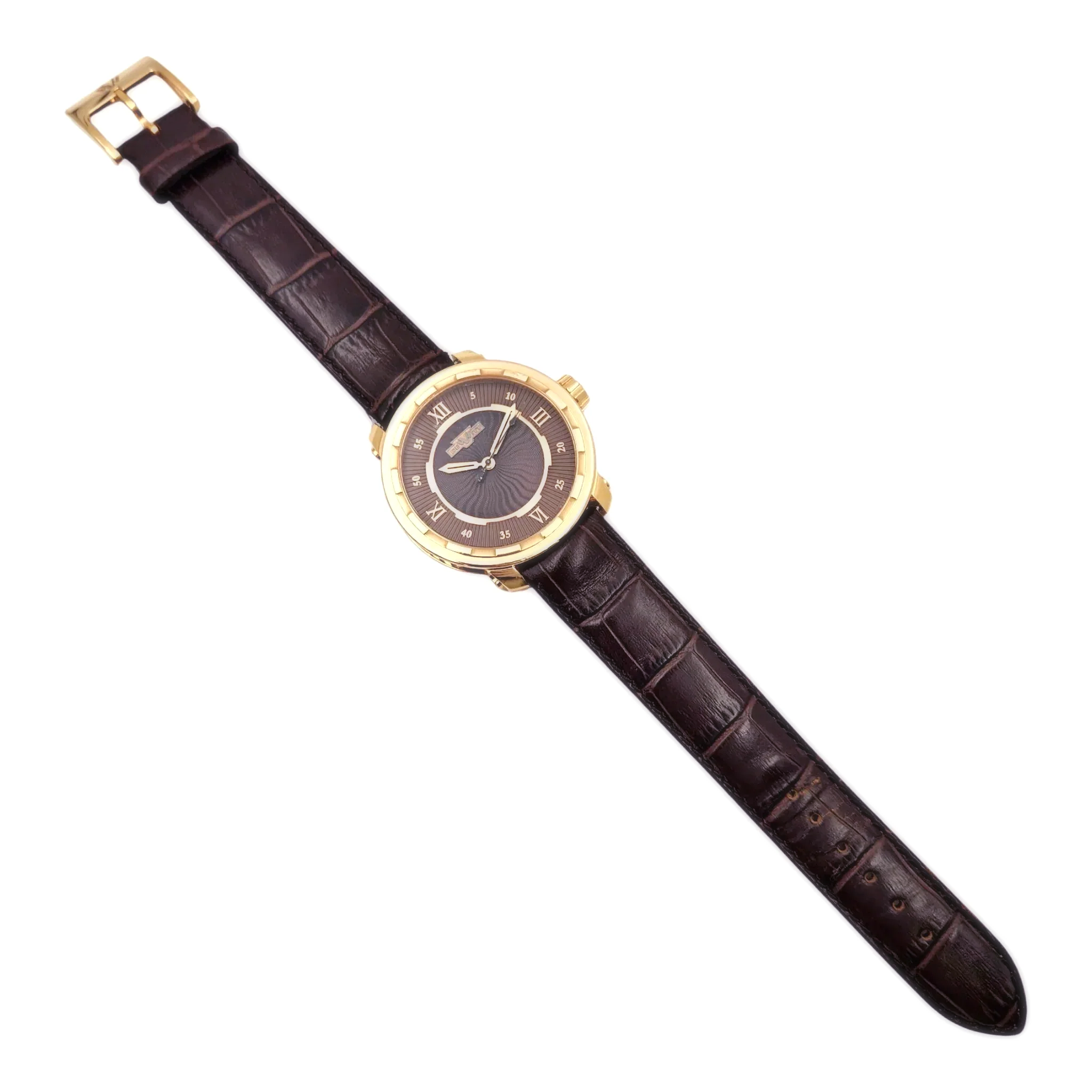 Men's DeWitt 43mm Twenty 8 Eight Tourbillon Automatic 18K Rose Gold Watch with Chocolate Dial and Brown Leather Strap. (Pre-Owned T8.AU.003)