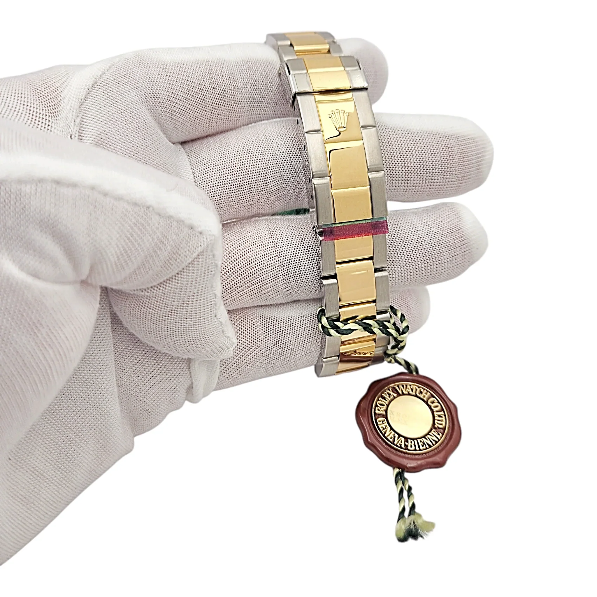 2005 Men's Rolex 40mm Submariner Oyster Perpetual Two Tone 18K Yellow Gold / Stainless Steel Watch with Blue Dial and Blue Bezel. (UNWORN 16613)