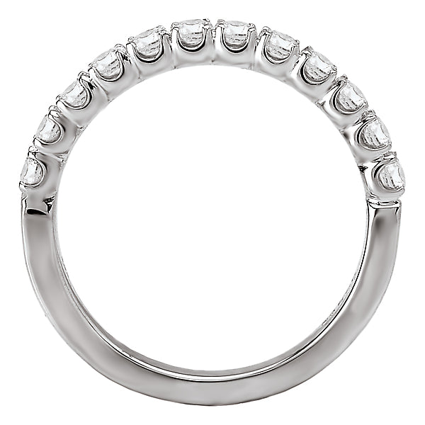 14K White Gold Romance Collection Wedding Band.