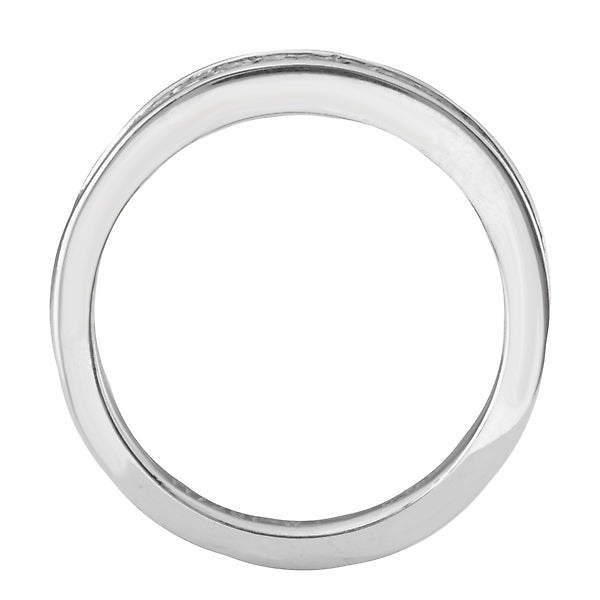 14K White Gold Romance Collection Wedding Band.