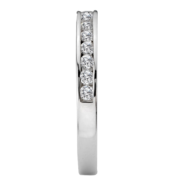 14K White Gold Romance Collection Wedding Band.