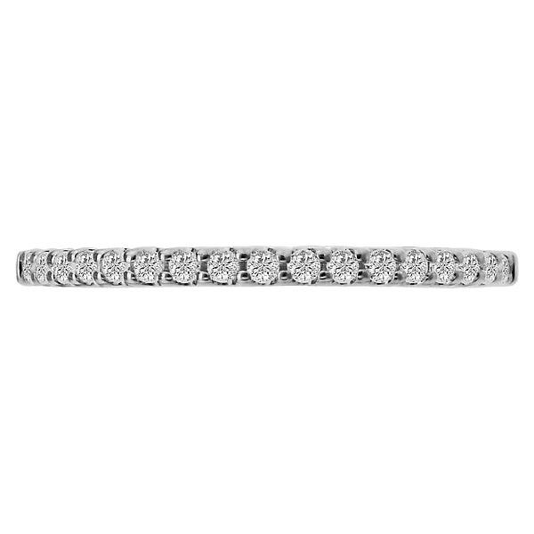 14K White Gold Romance Collection Wedding Band.