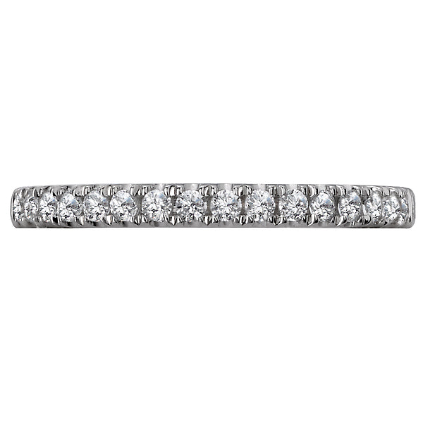 14K White Gold Romance Collection Wedding Band.