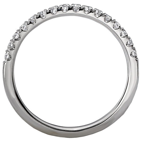 14K White Gold Romance Collection Wedding Band.