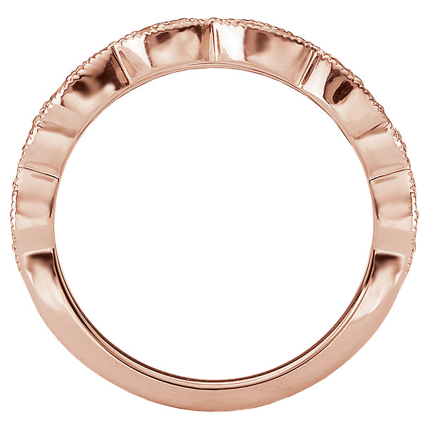 14K Rose Gold Romance Collection Wedding Band.