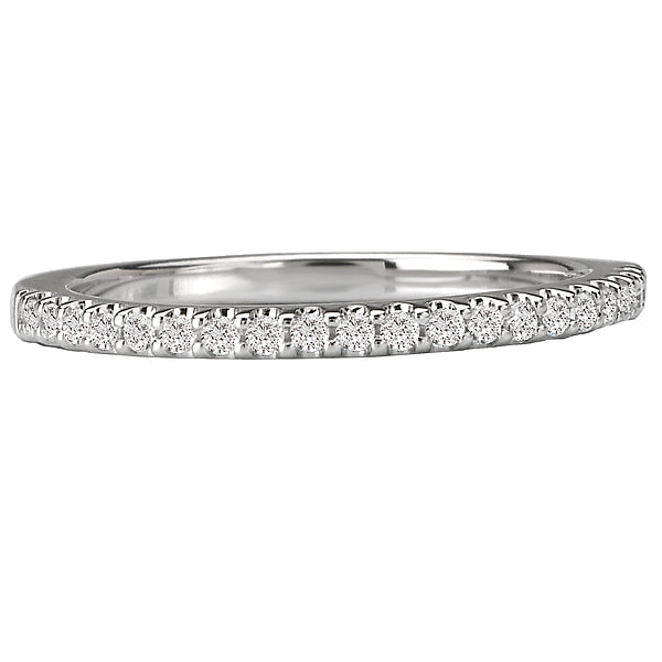 14K White Gold Romance Collection Wedding Band.