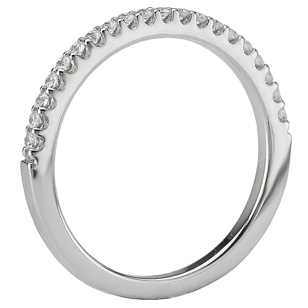 14K White Gold Romance Collection Wedding Band.