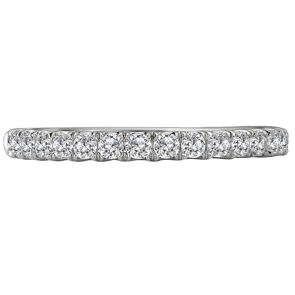 14K White Gold Romance Collection Wedding Band.