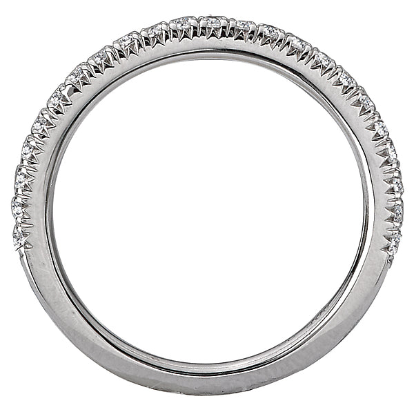 14K White Gold Romance Collection Wedding Band.