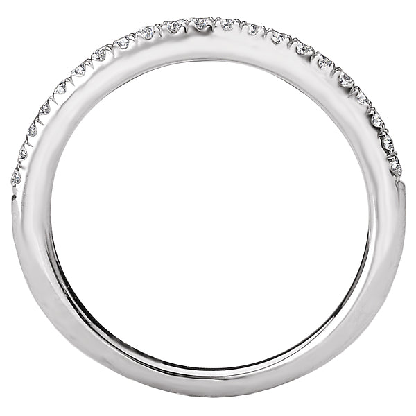 14K White Gold Romance Collection Wedding Band.