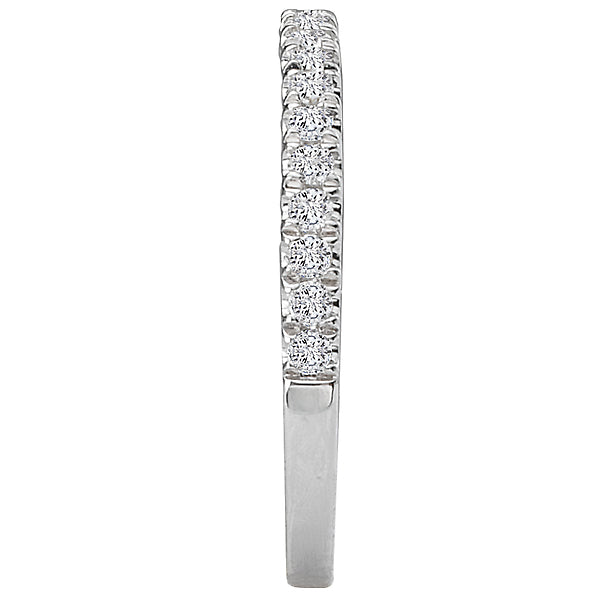 14K White Gold Romance Collection Wedding Band.