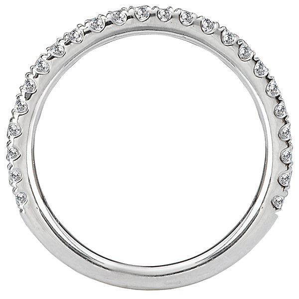 14K White Gold Romance Collection Wedding Band.