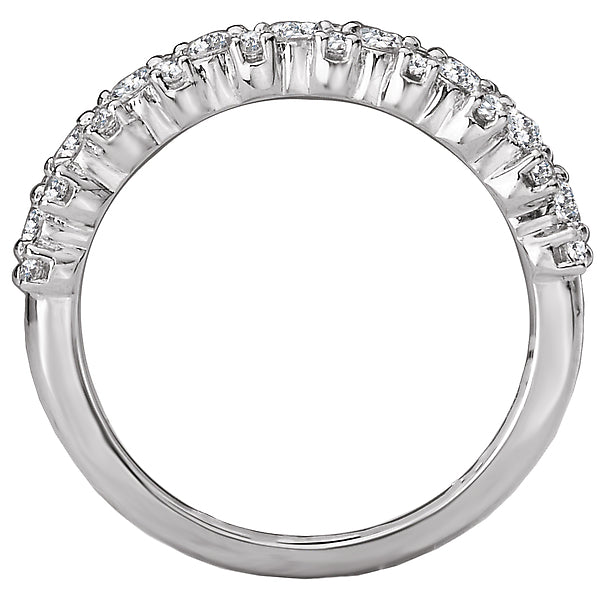 14K White Gold Romance Collection Wedding Band.