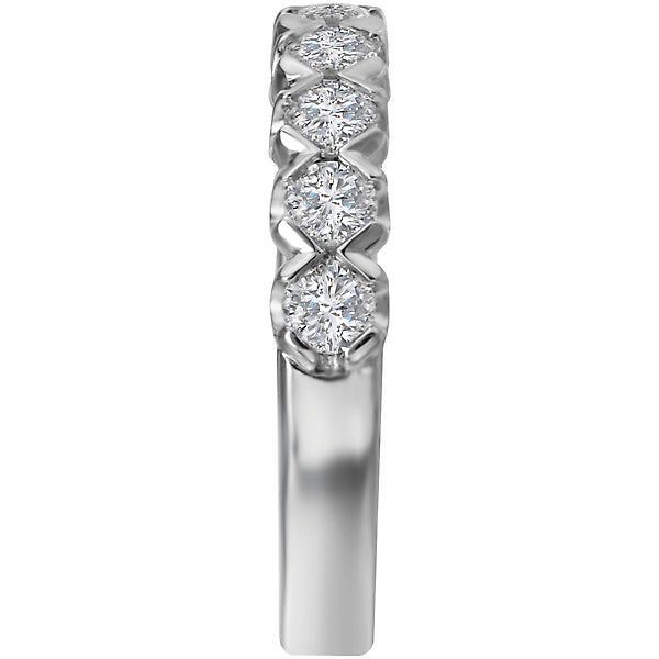 14K White Gold Romance Collection Wedding Band.