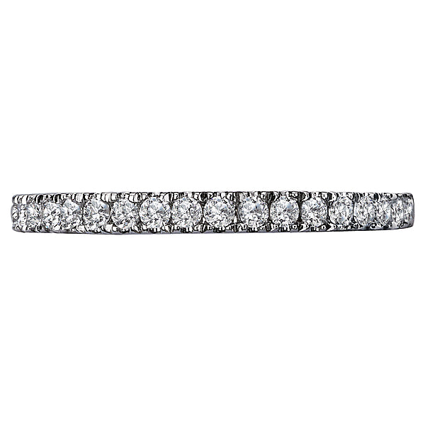 14K White Gold Romance Collection Wedding Band.