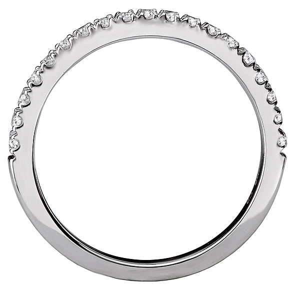 14K White Gold Romance Collection Wedding Band.