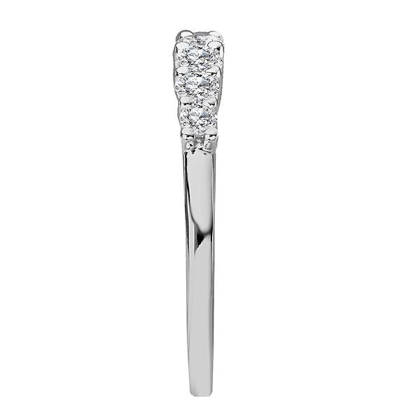 14K White Gold Romance Collection Wedding Band.