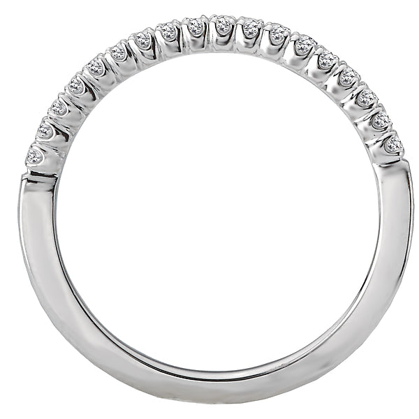 14K White Gold Romance Collection Wedding Band.