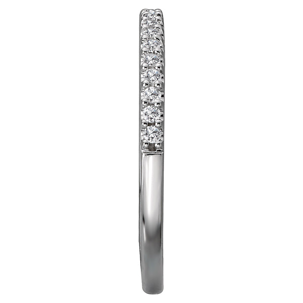 14K White Gold Romance Collection Wedding Band.