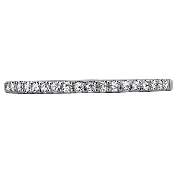 14K White Gold Romance Collection Wedding Band.