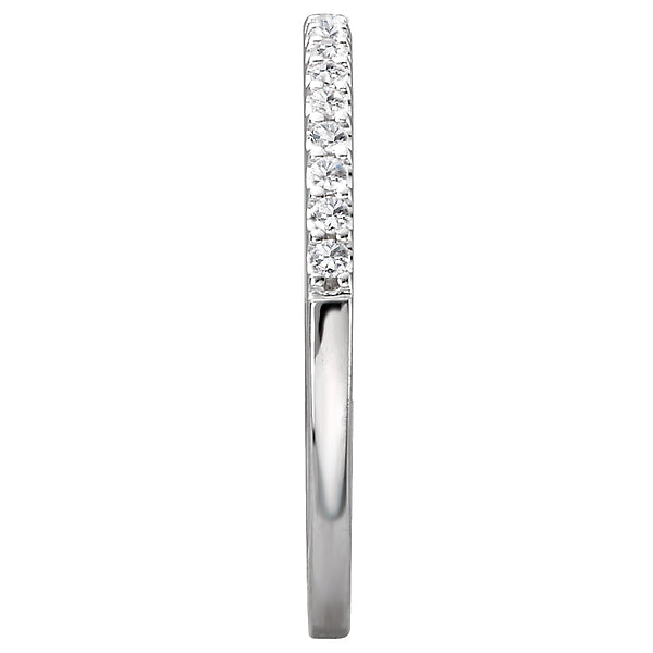 14K White Gold Romance Collection Wedding Band.