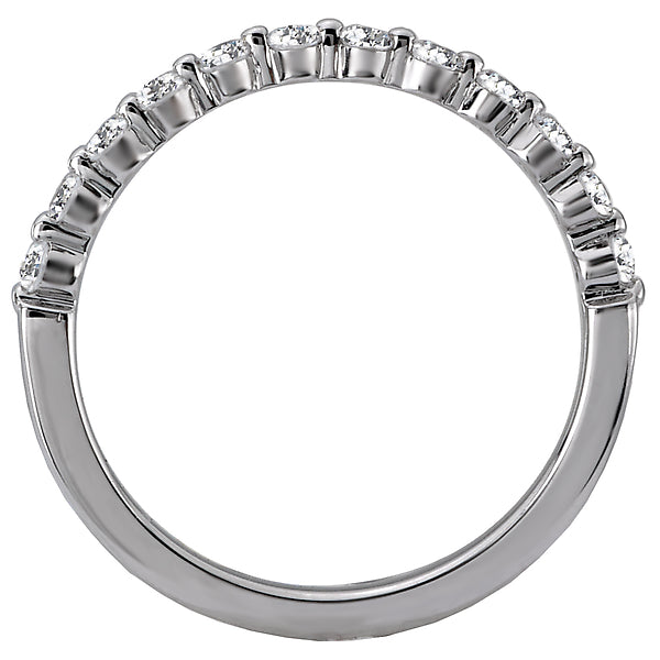 14K White Gold Romance Collection Wedding Band.