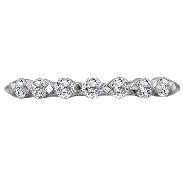 14K White Gold Romance Collection Wedding Band.