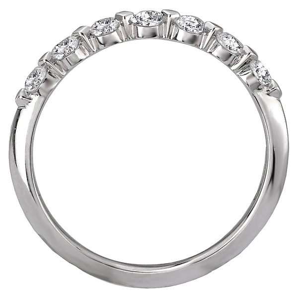 14K White Gold Romance Collection Wedding Band.