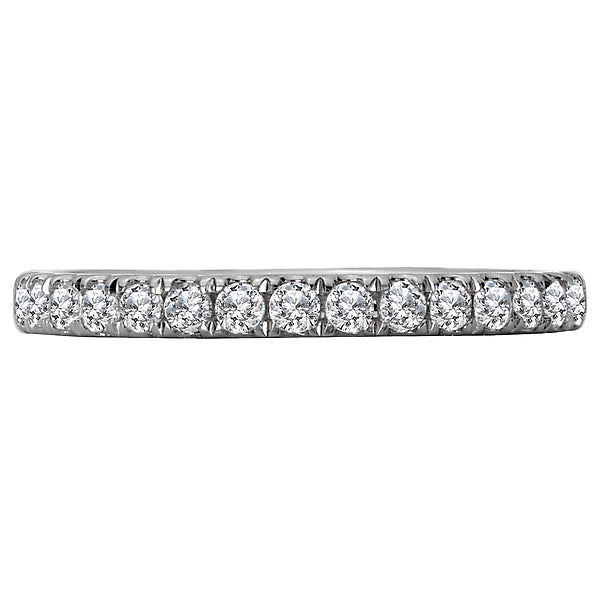 14K White Gold Romance Collection Wedding Band.