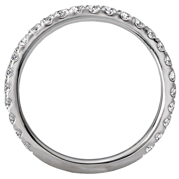 14K White Gold Romance Collection Wedding Band.