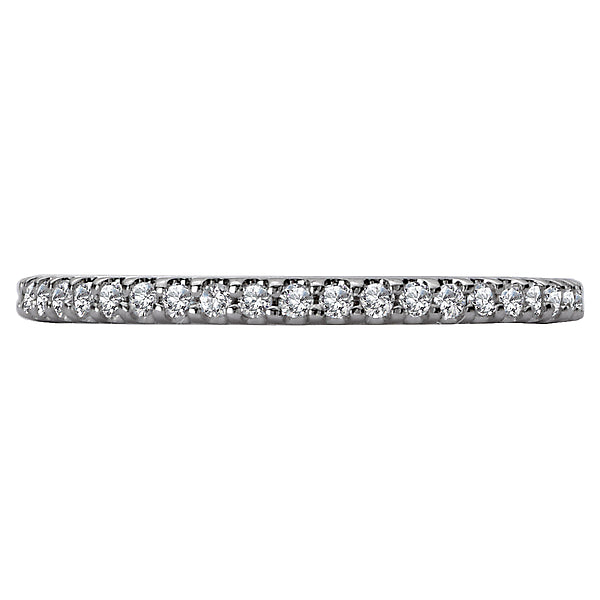 14K White Gold Romance Collection Wedding Band.