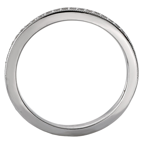 14K White Gold Romance Collection Wedding Band.