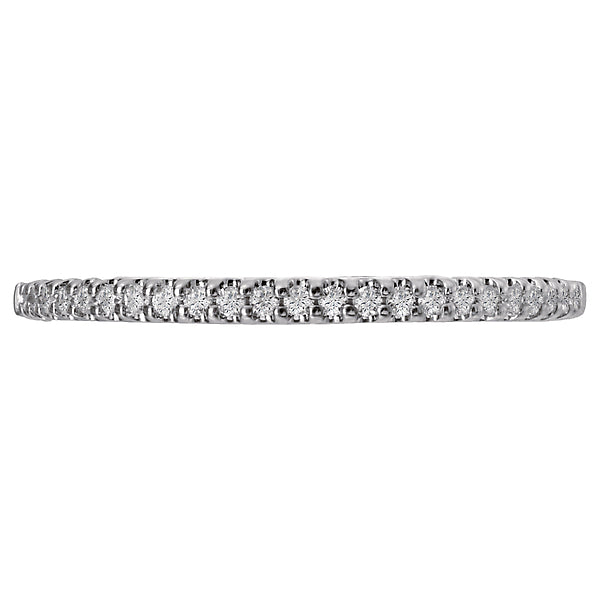 14K White Gold Romance Collection Wedding Band.